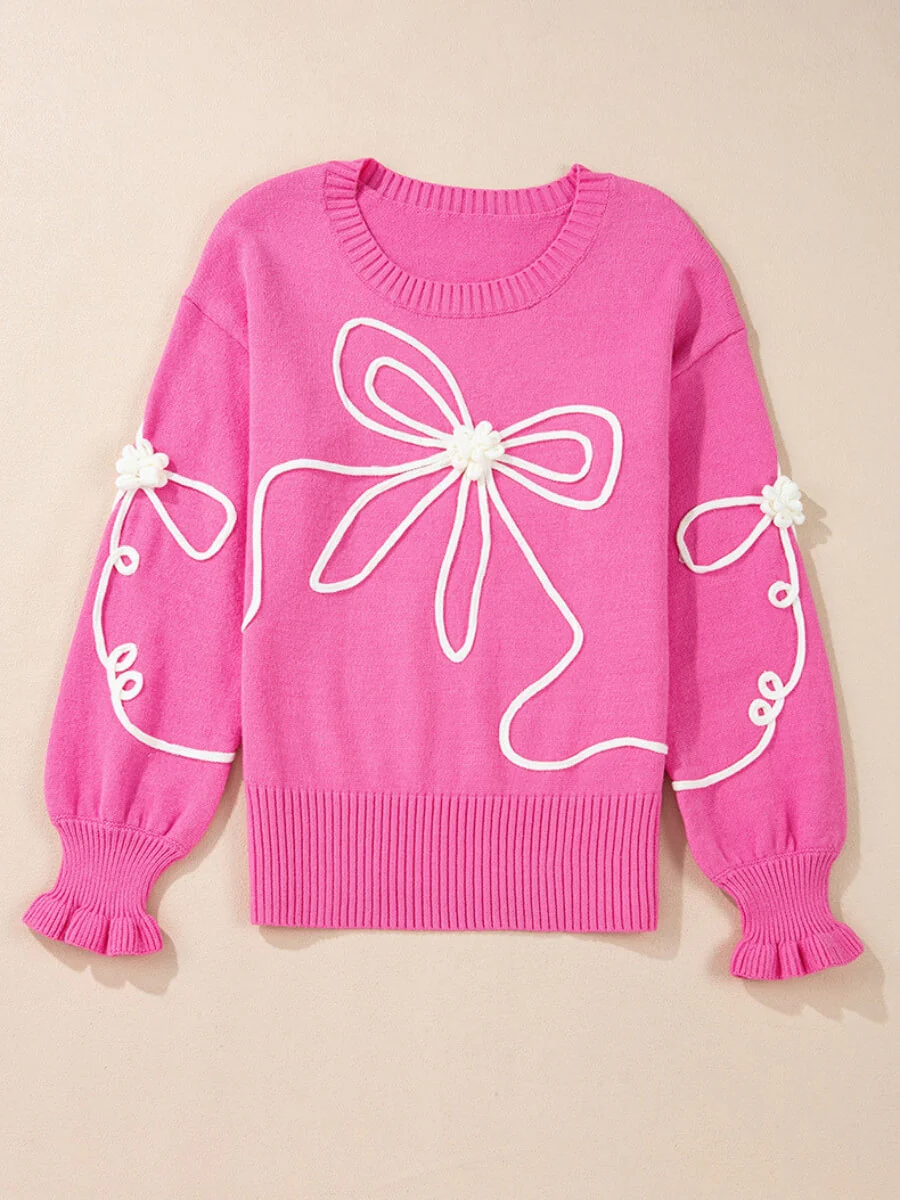 Gleeful Grace Bow Detail Knit Sweater - Image 5