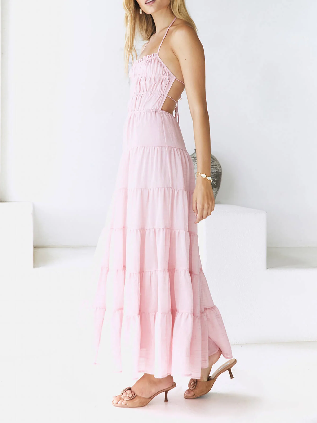 Good Timer Halter Maxi Dress - Image 13