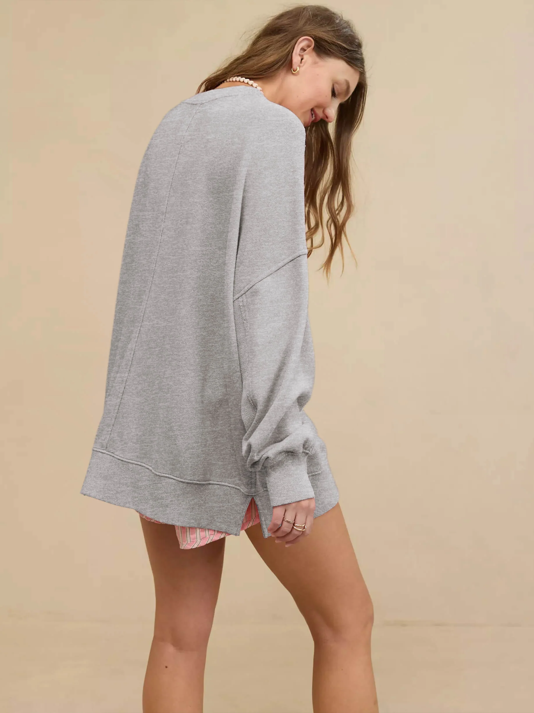 Hamptons Cotton Blend Pullover Sweater - Ash - Image 5