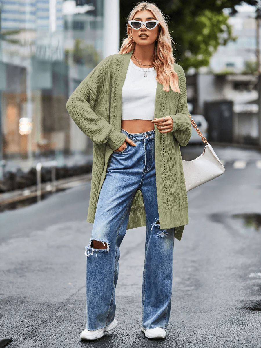 Hanson Oversized Knit Duster - Sage - Image 2
