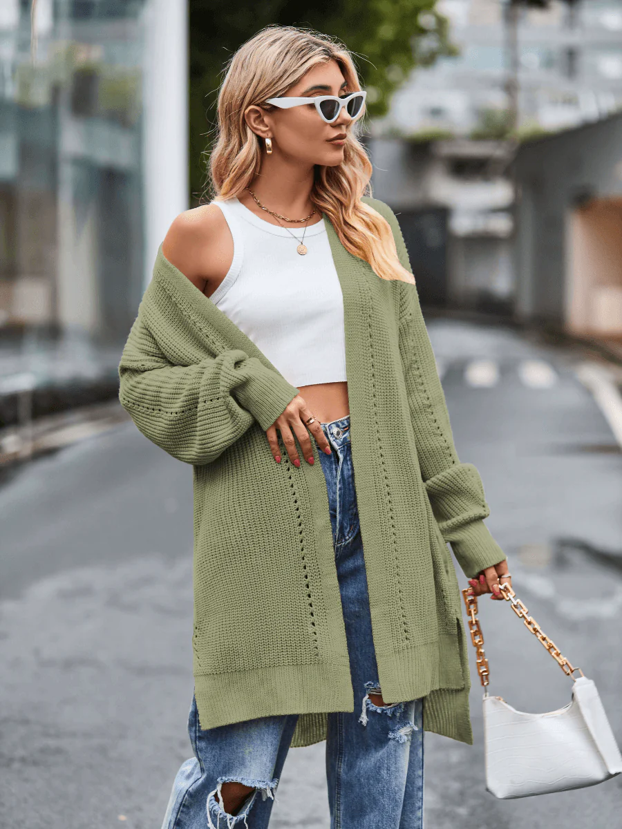Hanson Oversized Knit Duster - Sage - Image 5