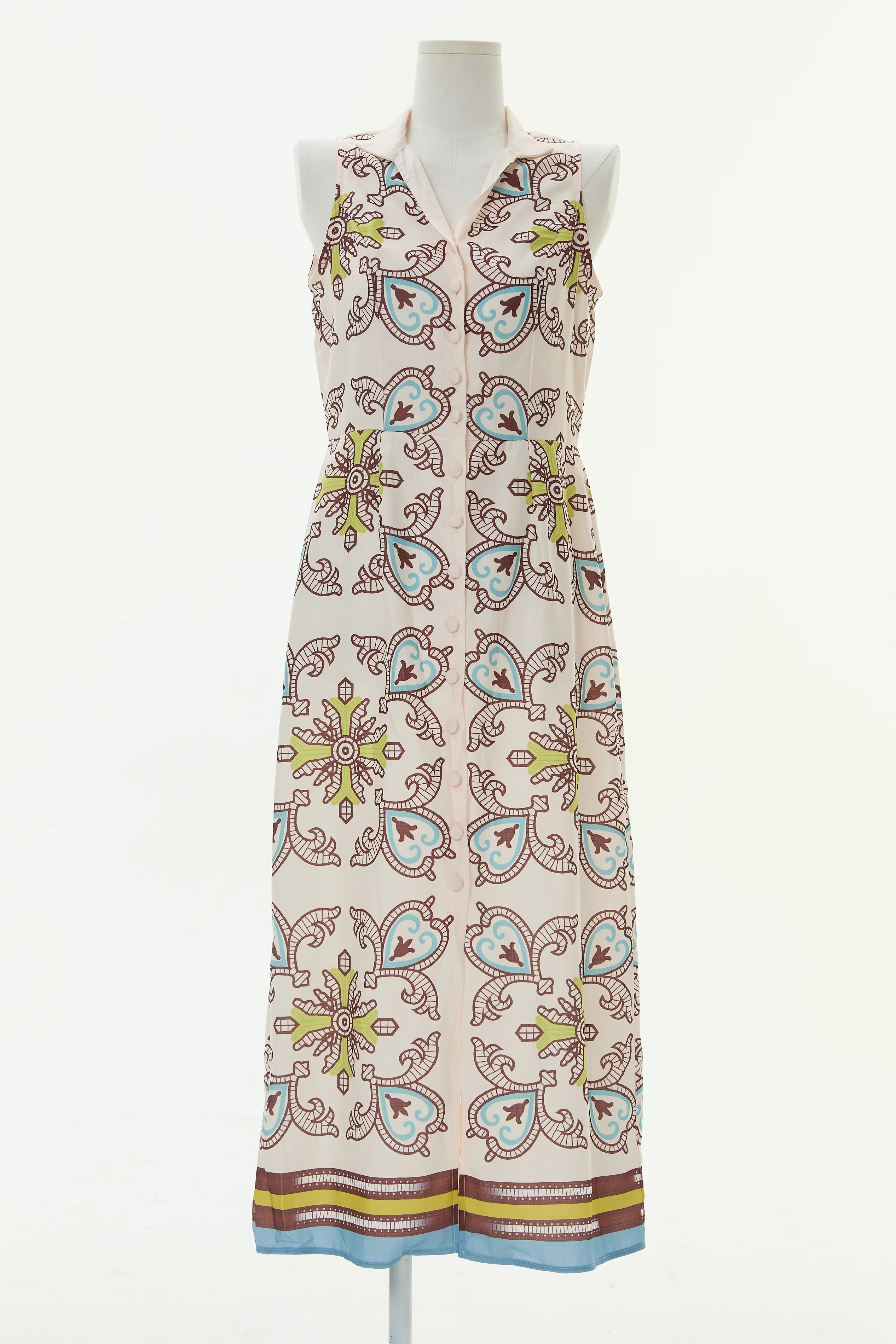 Harbor Cool Abstract Maxi Shirt Dress - Image 2