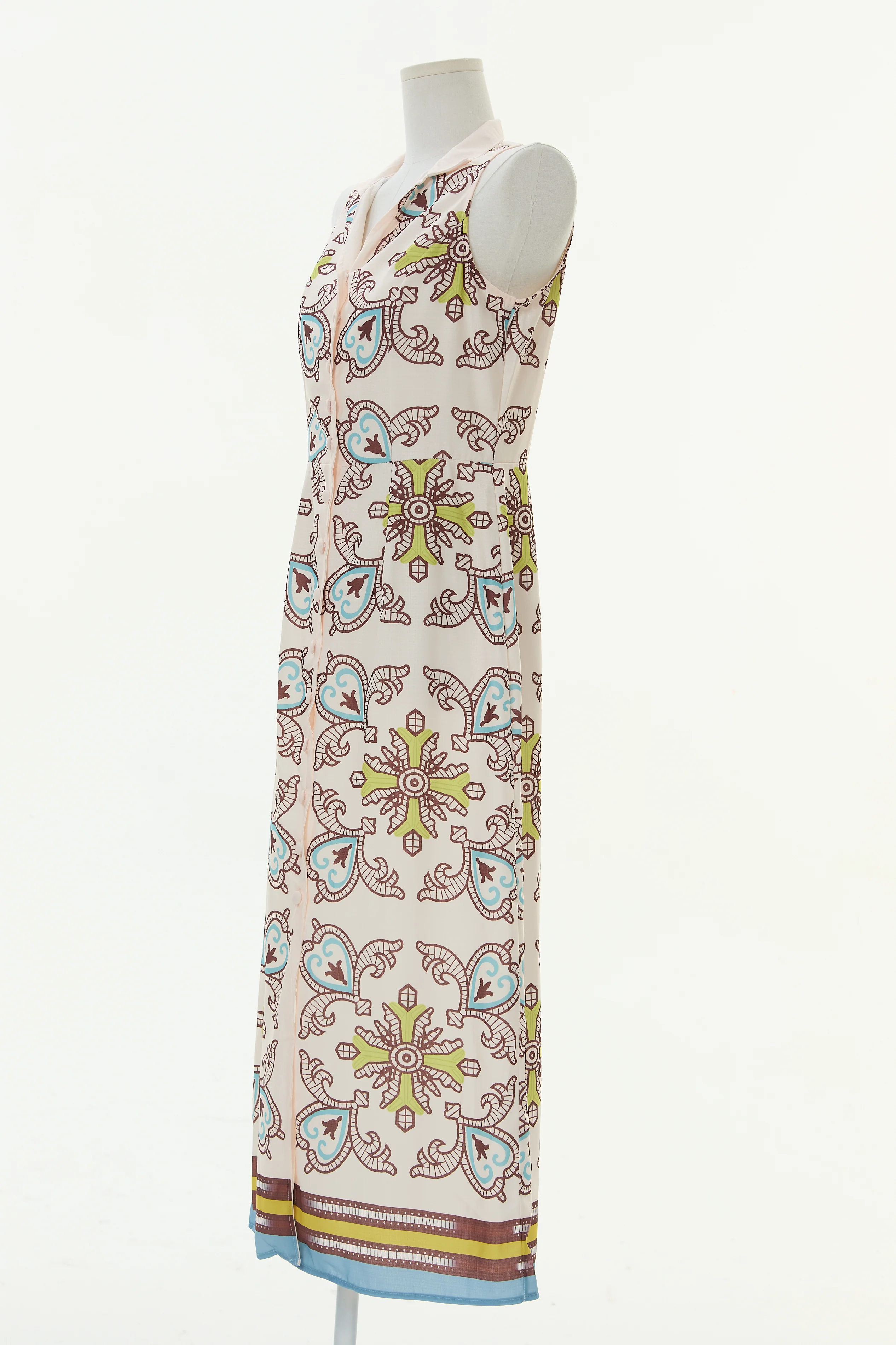 Harbor Cool Abstract Maxi Shirt Dress - Image 4