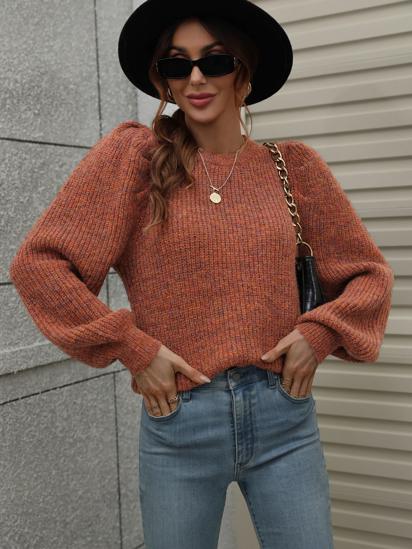 HARVIE KNIT TOP - CAMEL - Image 2