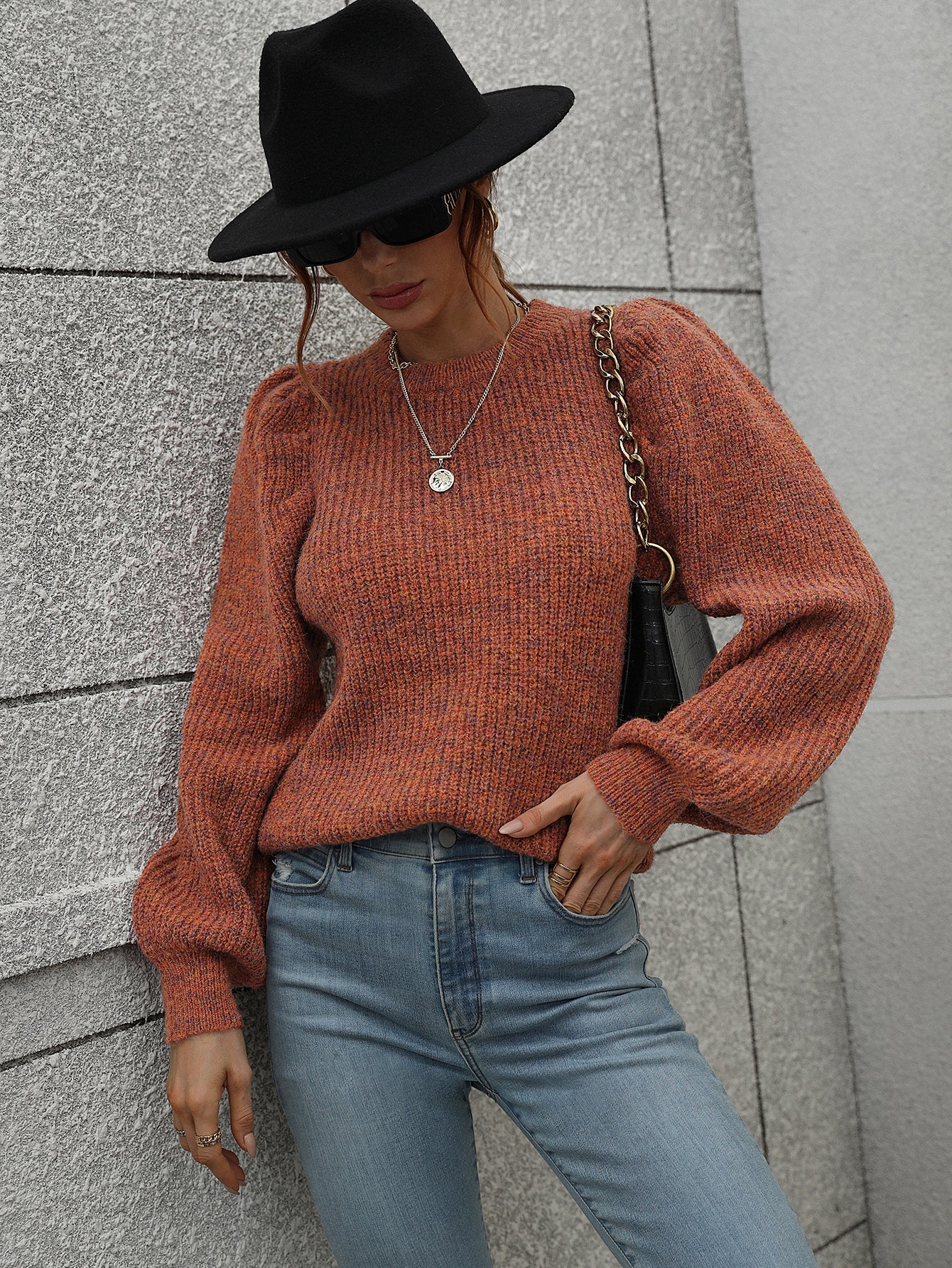 HARVIE KNIT TOP - CAMEL - Image 4
