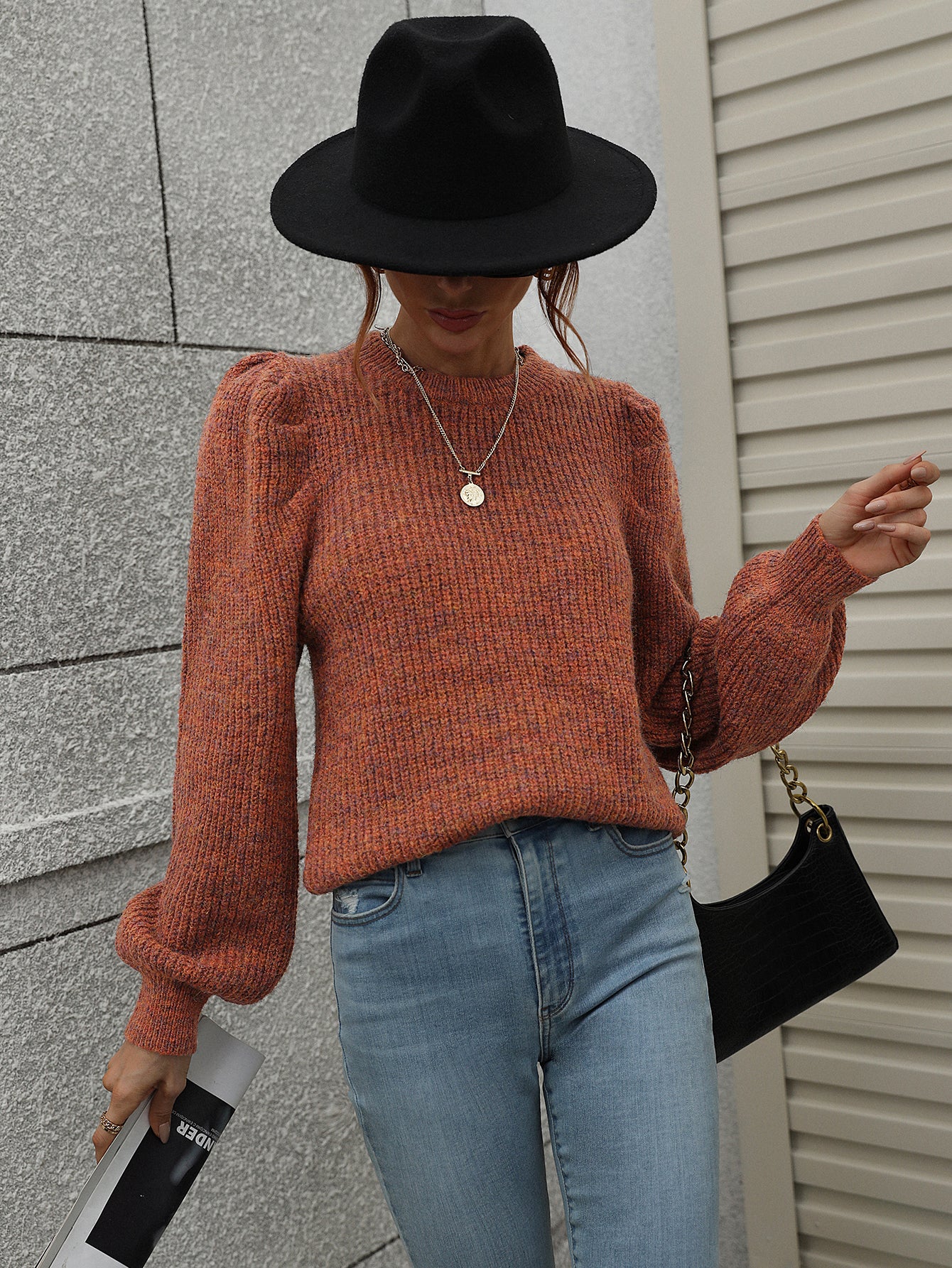HARVIE KNIT TOP - CAMEL - Image 6