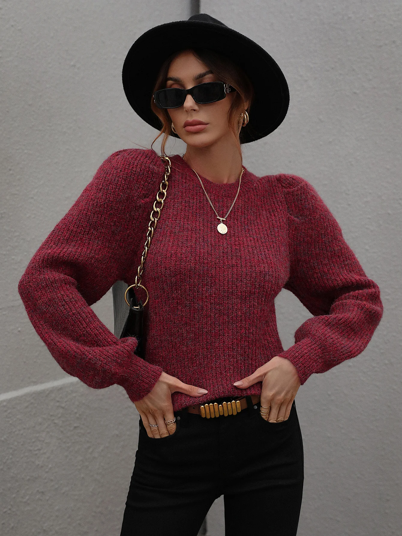 HARVIE KNIT TOP - MULBERRY - Image 2