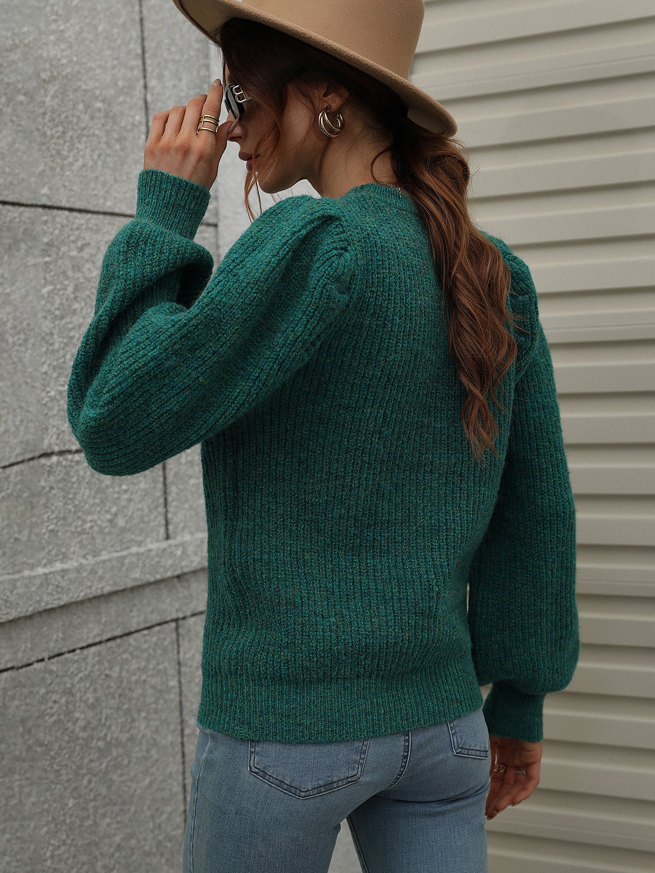 HARVIE KNIT TOP - RACING GREEN - Image 3