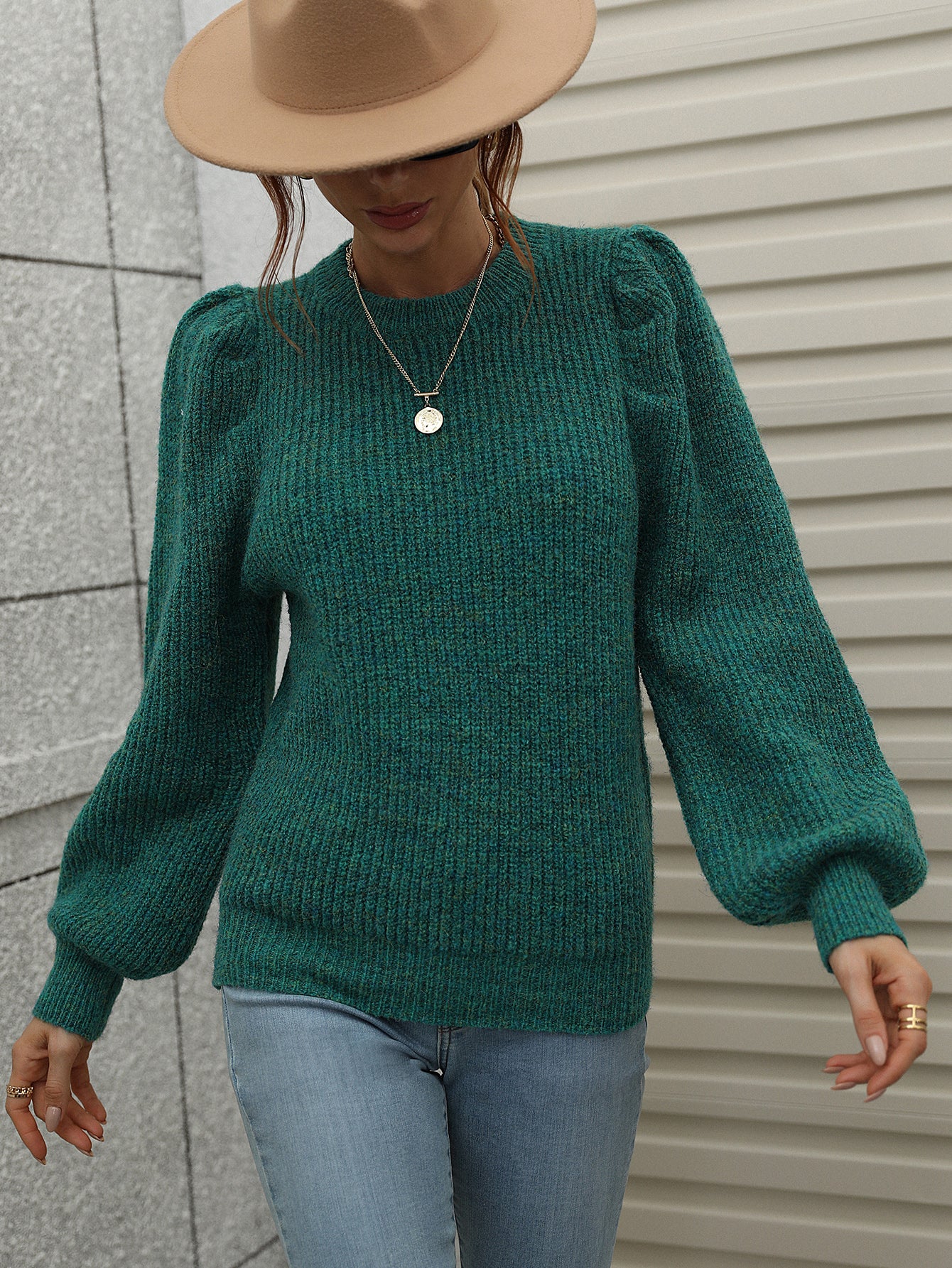 HARVIE KNIT TOP - RACING GREEN - Image 6