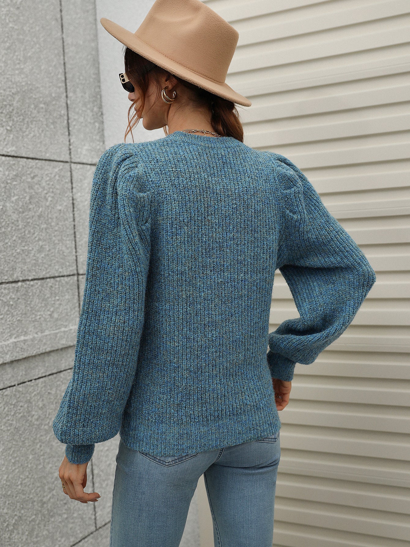 HARVIE KNIT TOP - YALE BLUE - Image 3
