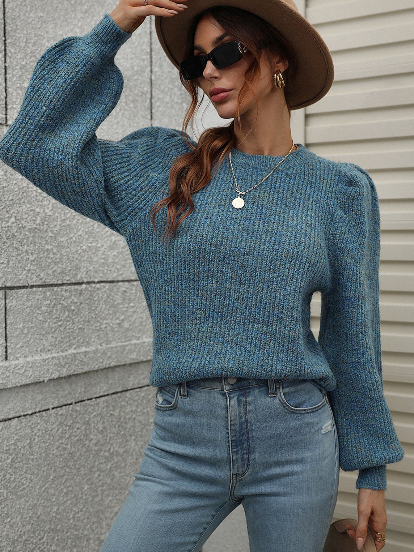 HARVIE KNIT TOP - YALE BLUE - Image 4