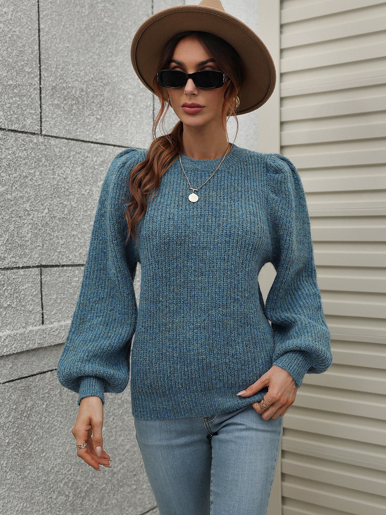 HARVIE KNIT TOP - YALE BLUE - Image 5
