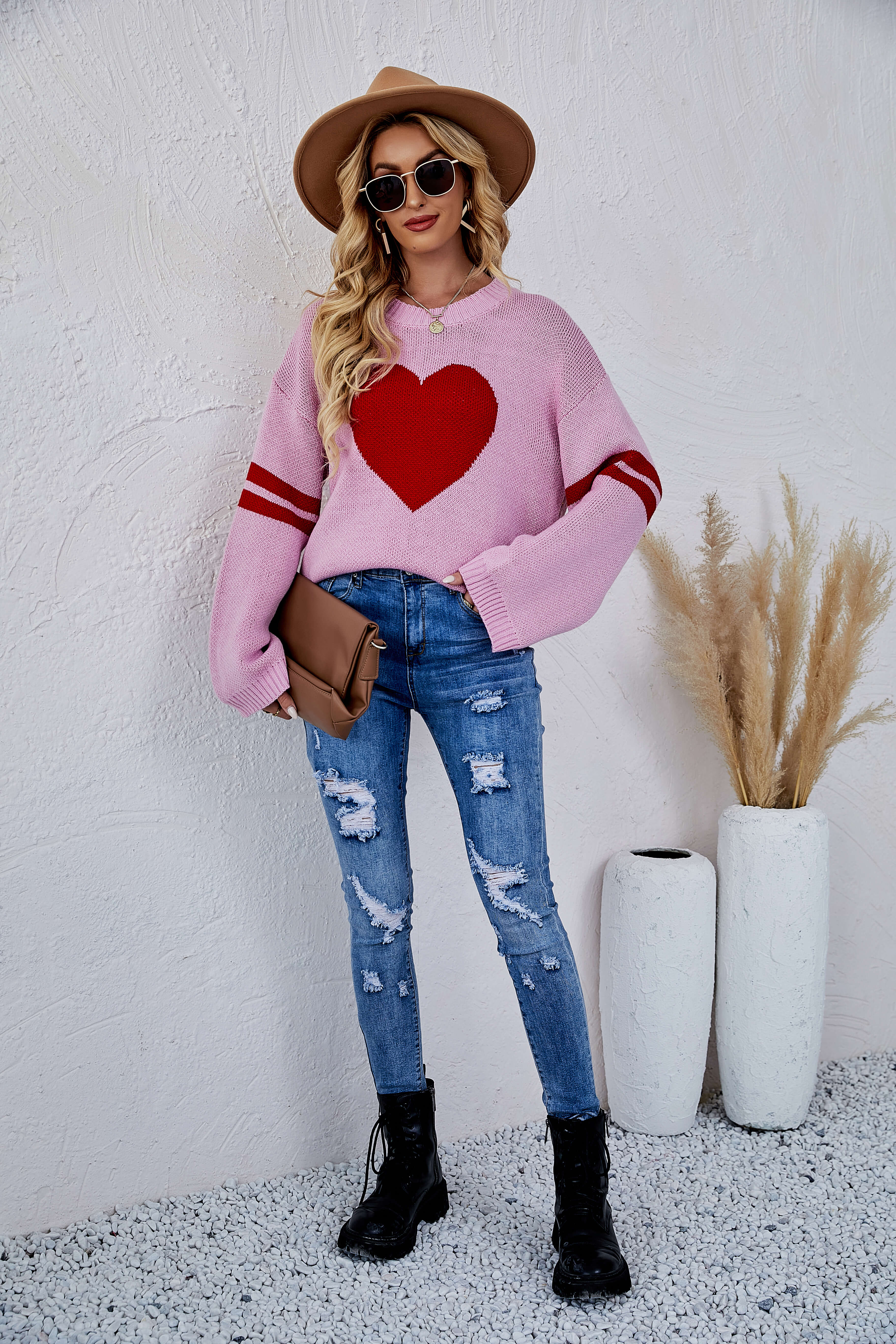 Heart To Heart Pullover Knit Sweater - Image 5