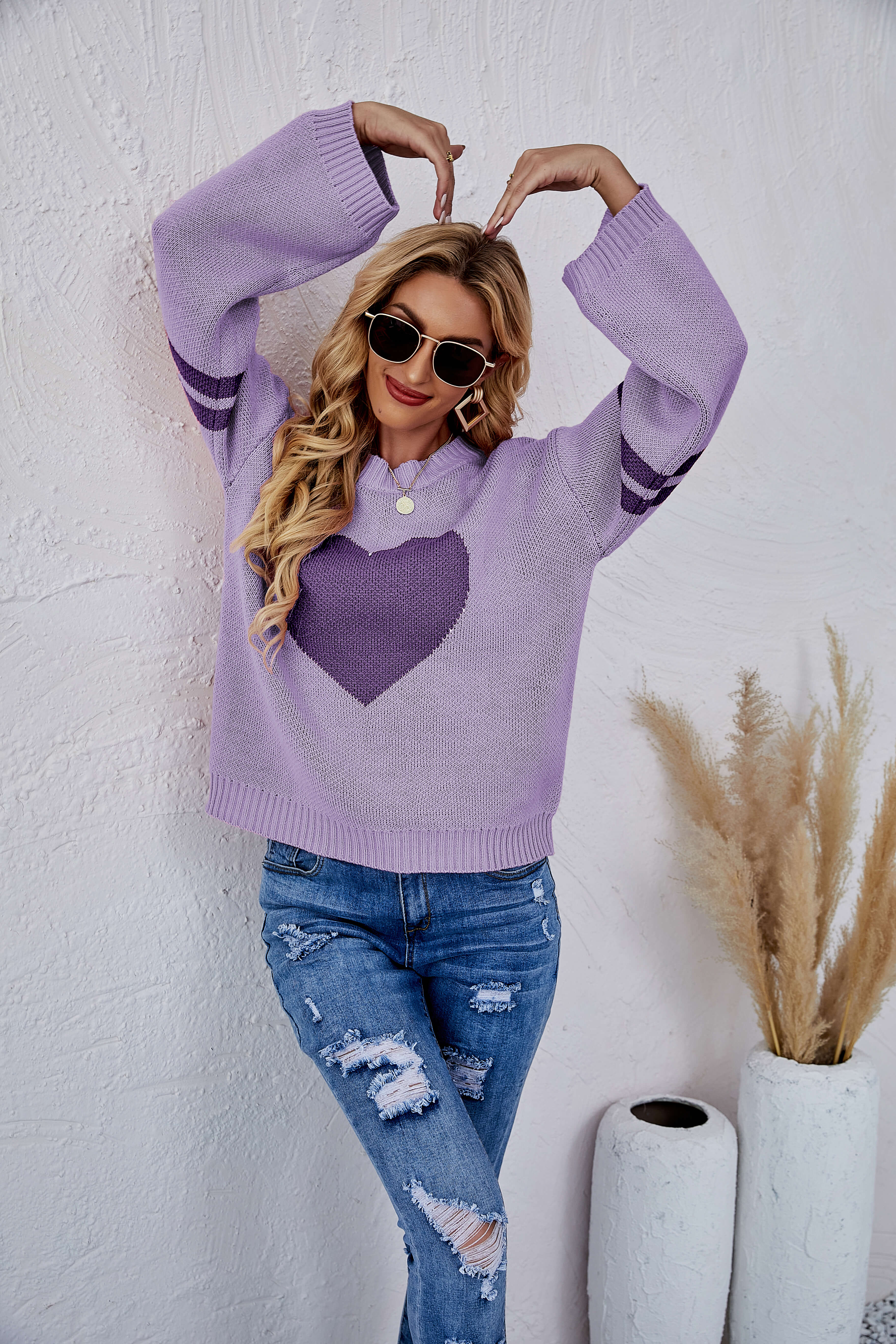 Heart To Heart Pullover Knit Sweater - Image 7