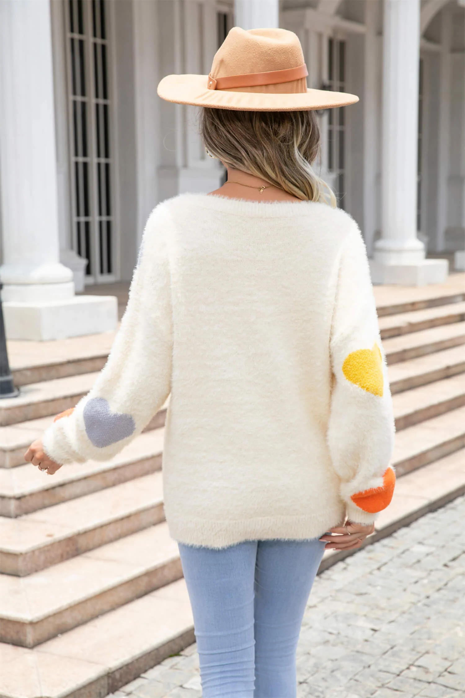 Hearty Valentine Knit Sweater - Cream - Image 6