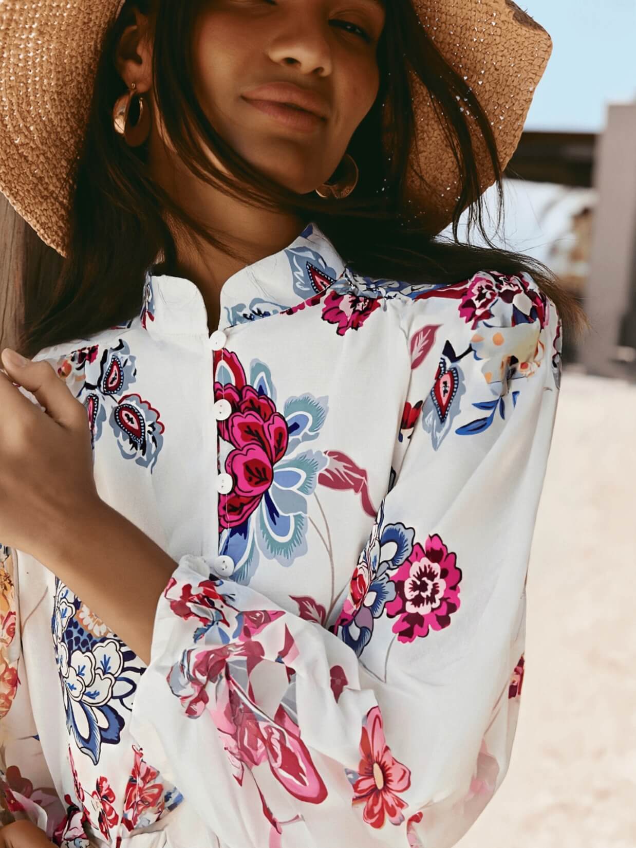 Honeyed Bloom Floral Linen Blend Matching Sets - Image 3