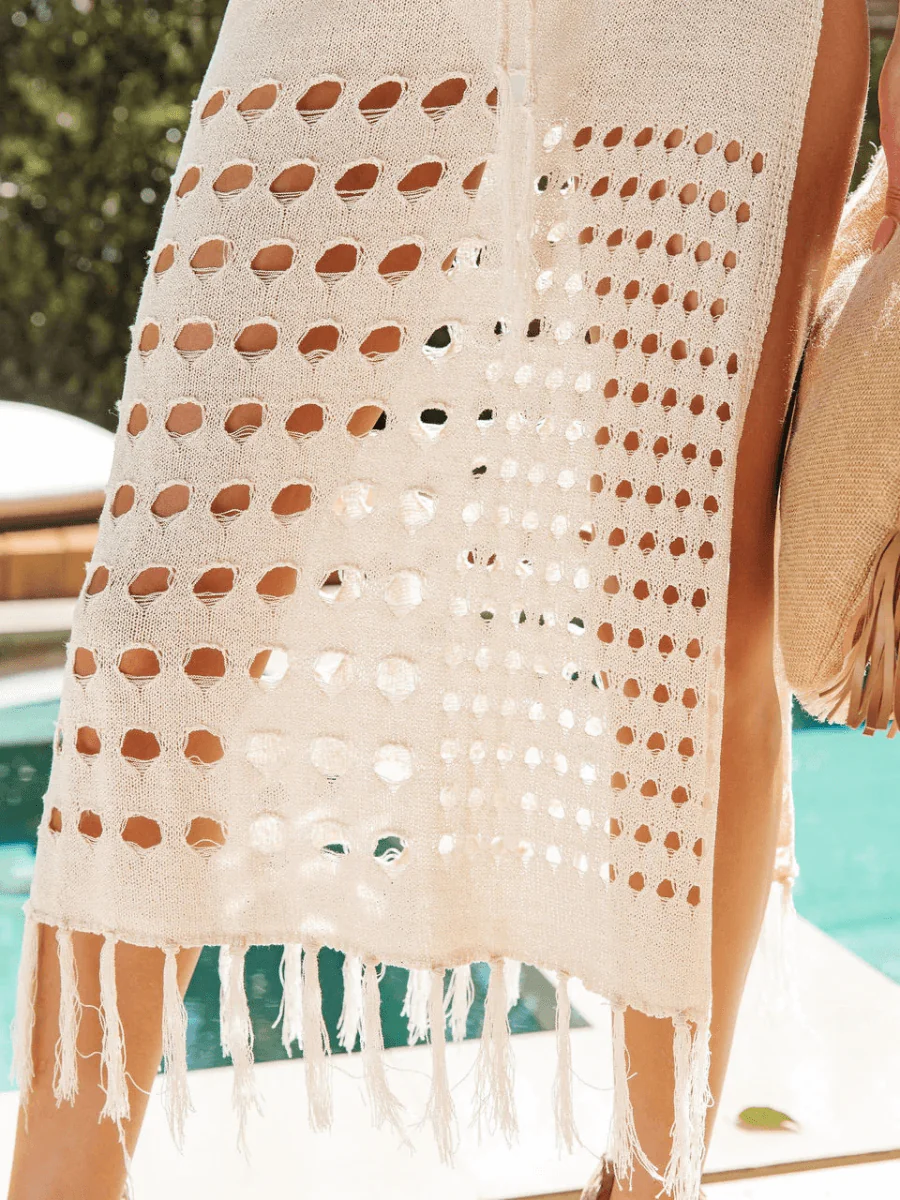 HUDSON BAY DRAPE COVER UP MAXI DRESS - APRICOT - Image 6