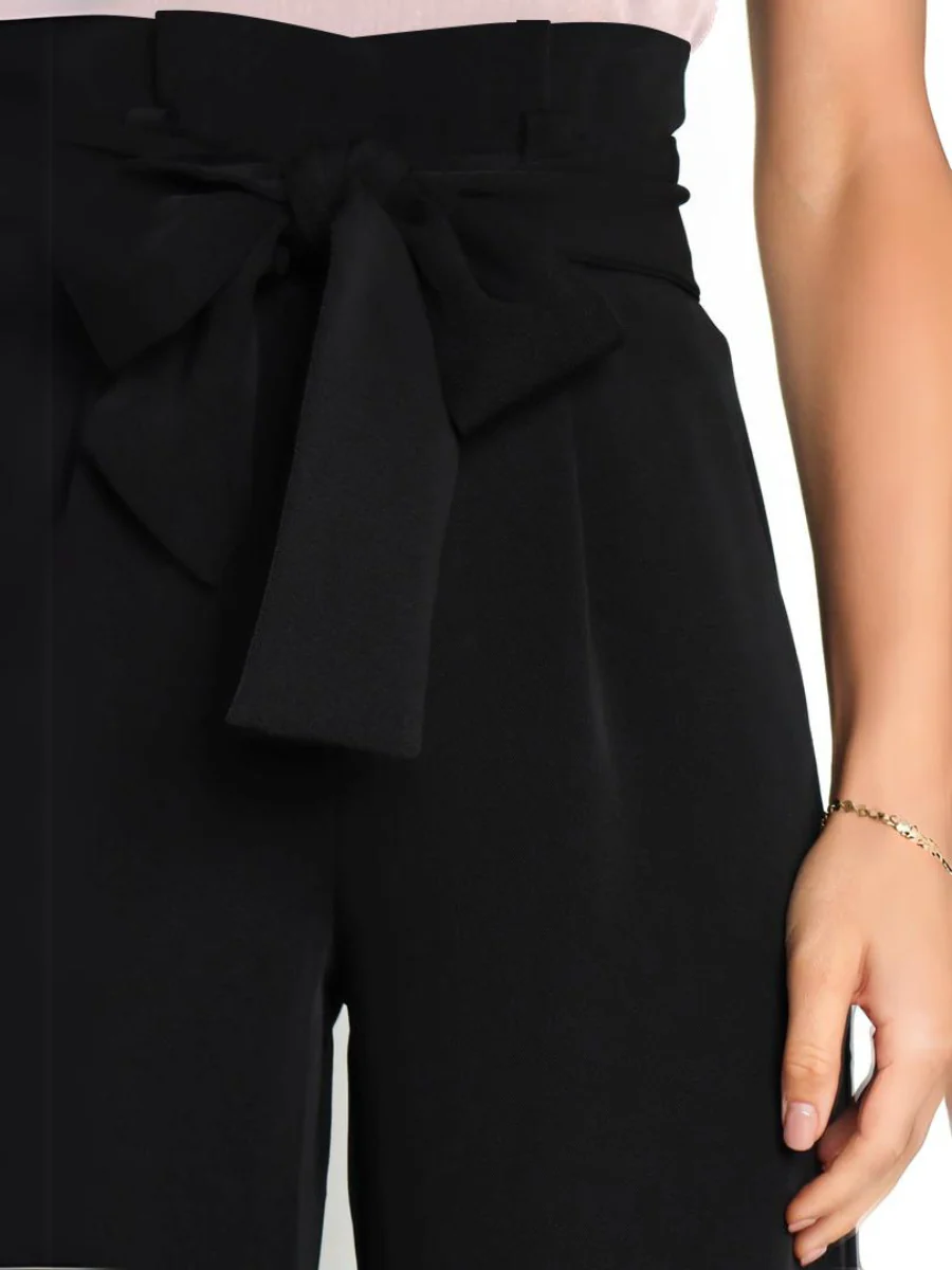 Iconic High Rise Pocketed Trouser Pants - Black - Image 7