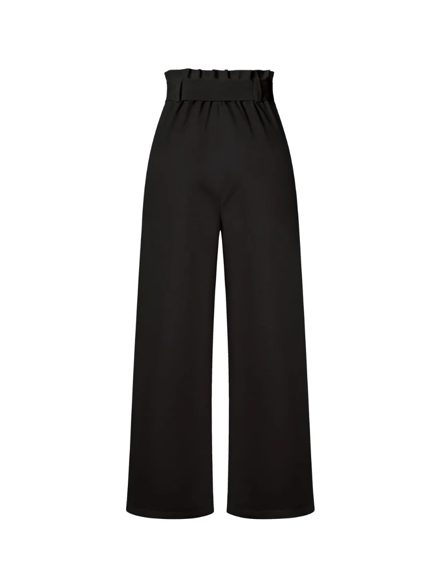 Iconic High Rise Pocketed Trouser Pants - Black - Image 9