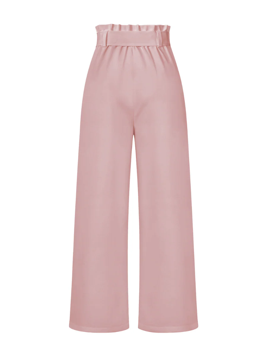 Iconic High Rise Pocketed Trouser Pants - Pink - Image 9