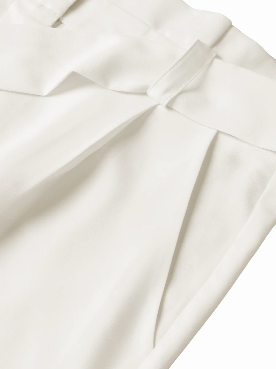 Iconic High Rise Pocketed Trouser Pants - White - Image 10
