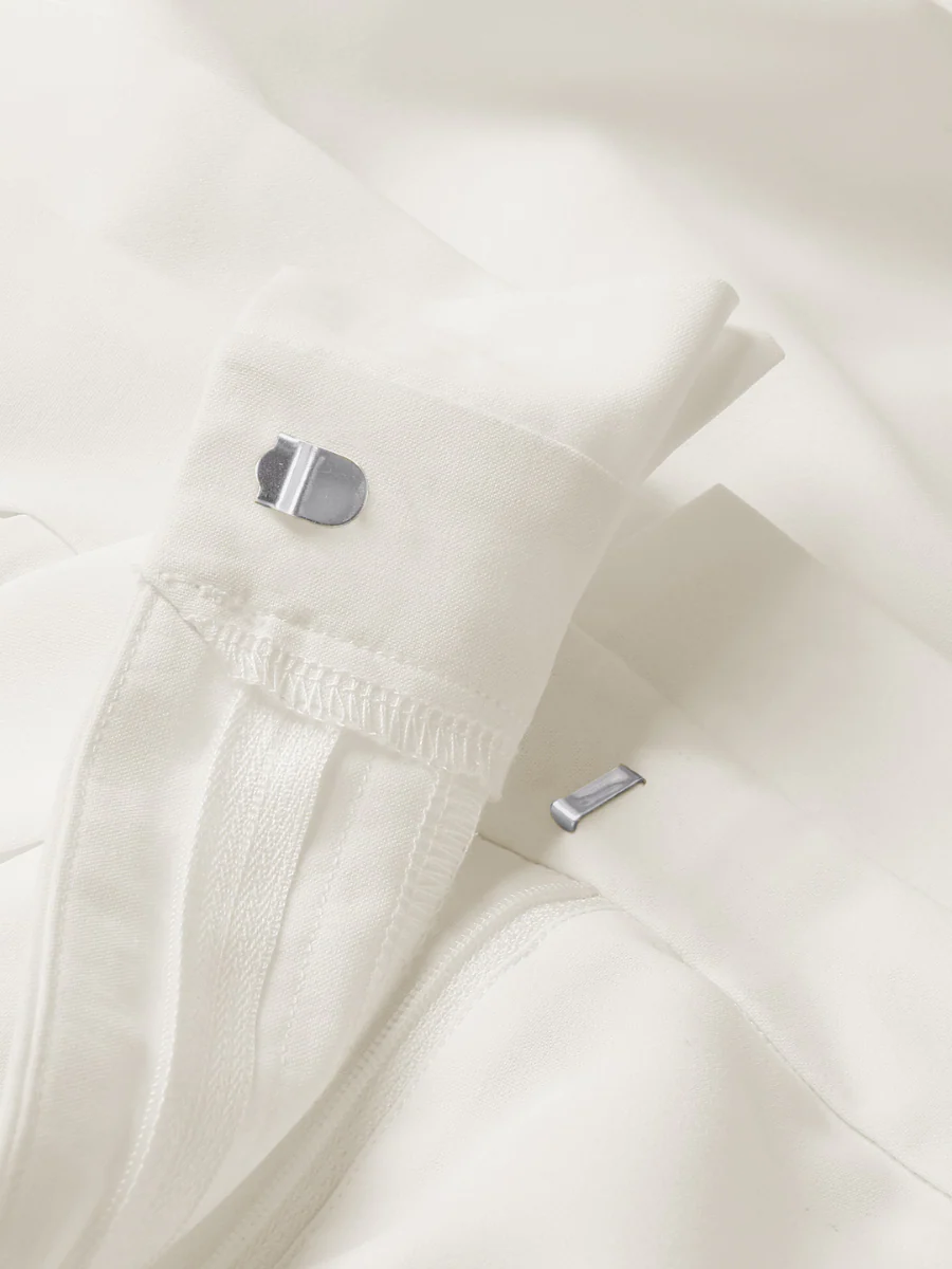 Iconic High Rise Pocketed Trouser Pants - White - Image 11