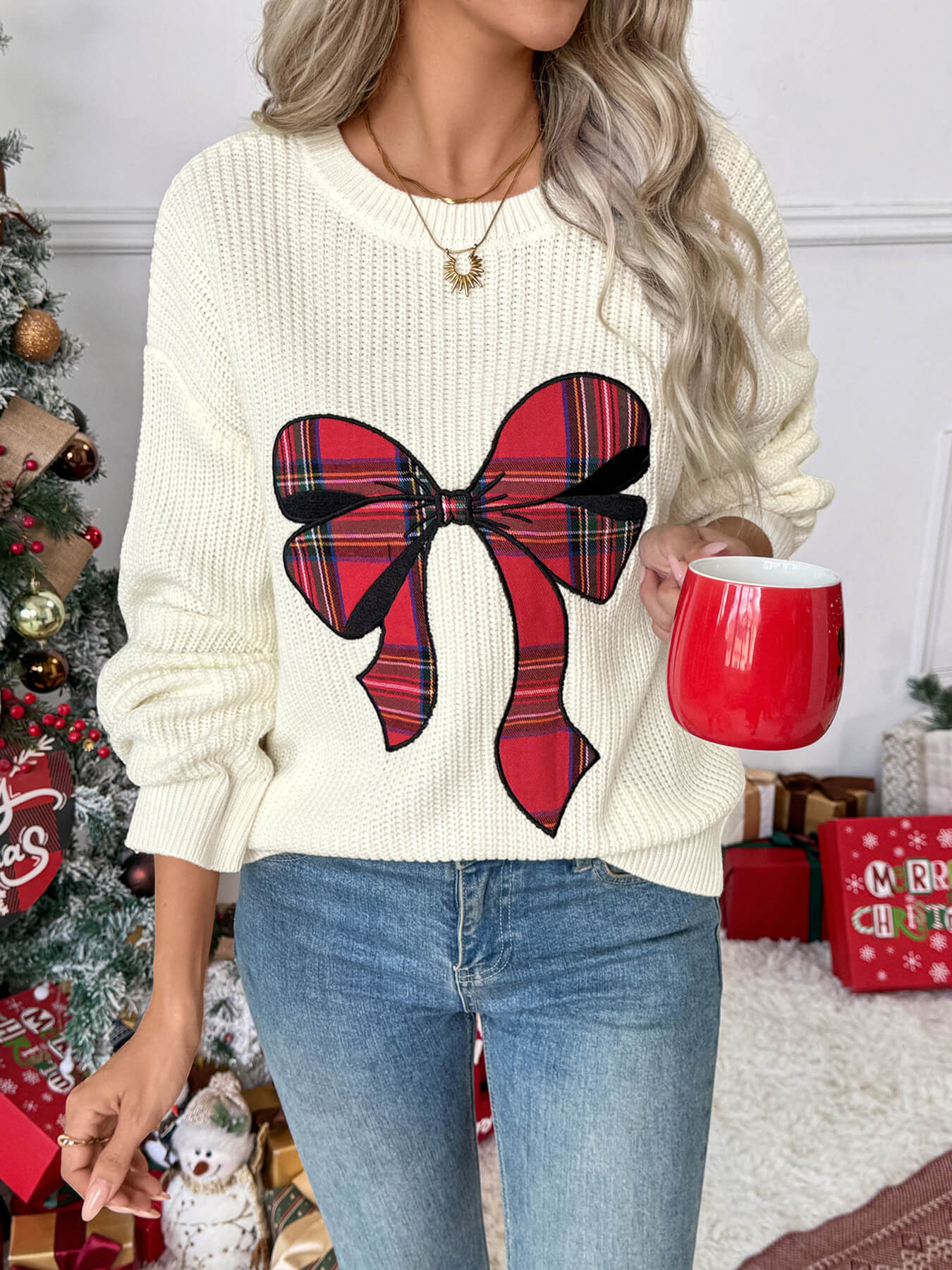 Imena Christmas Bow Sweater - Image 2