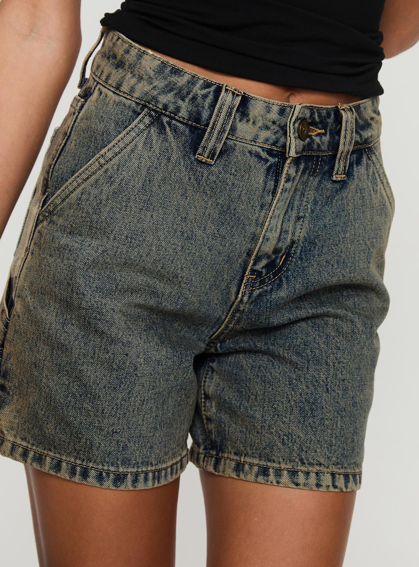Indio Denim Dad Shorts - dark - Image 4