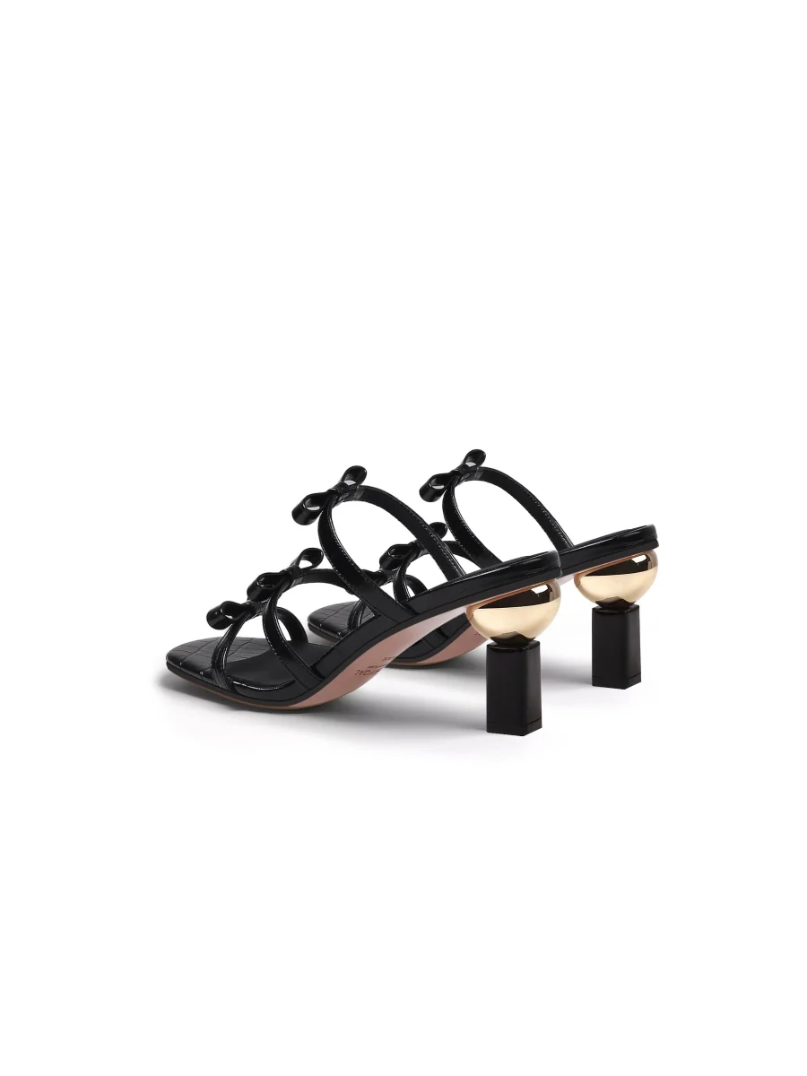 JadyRose | Isora Triple Bow Strap Heel Pump - Black - Image 5