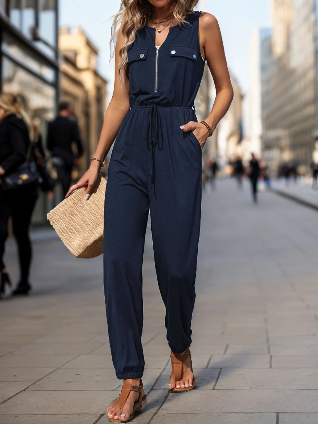 Izzie Pocketed Cargo Jumpsuit - Image 13