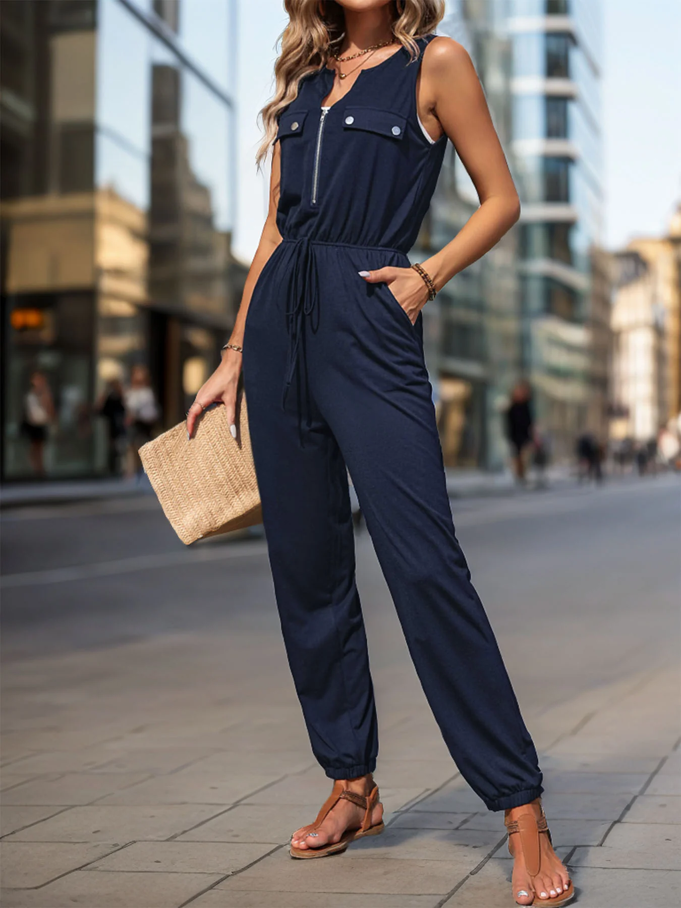 Izzie Pocketed Cargo Jumpsuit - Image 14