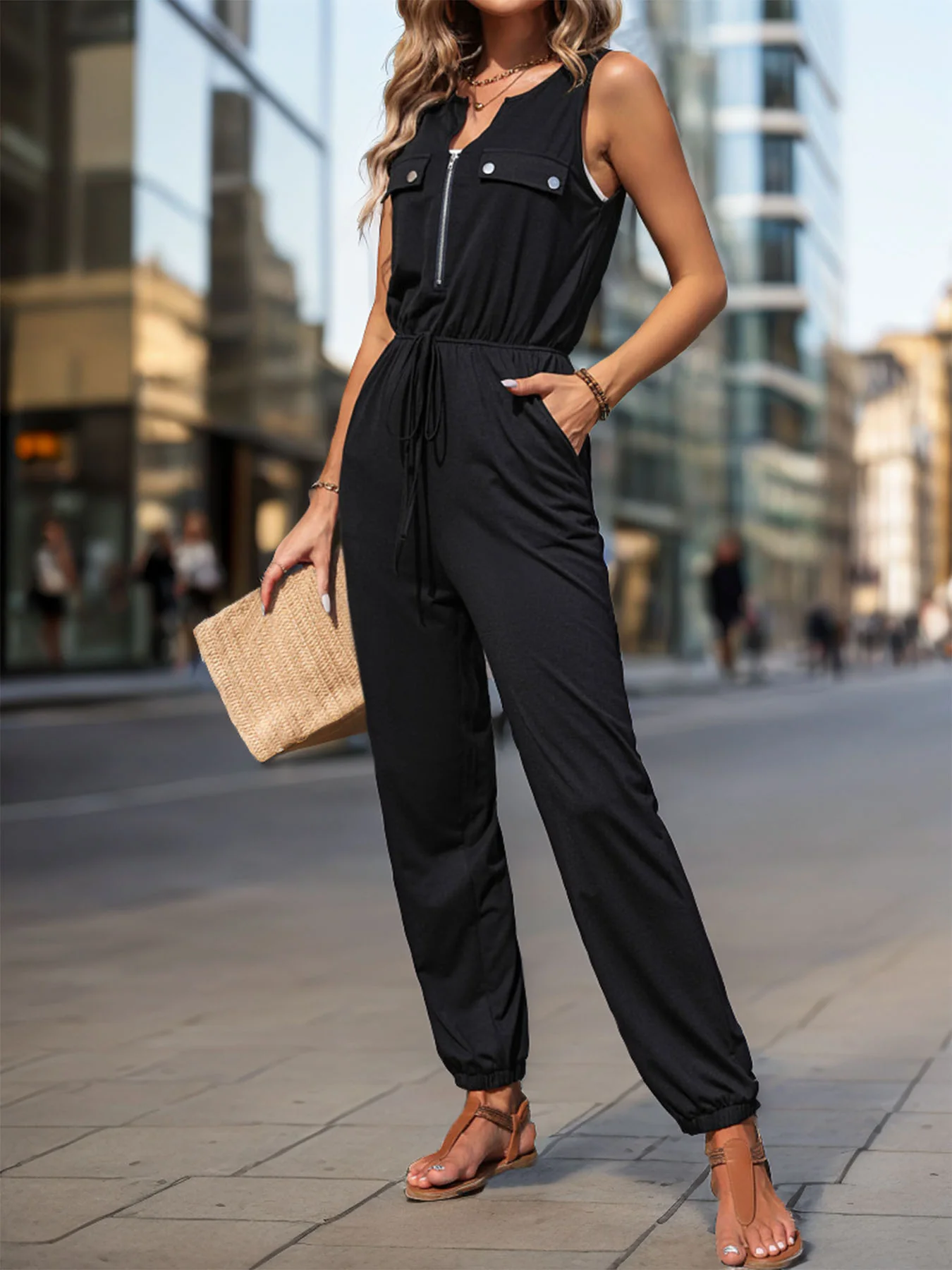 Izzie Pocketed Cargo Jumpsuit - Image 6