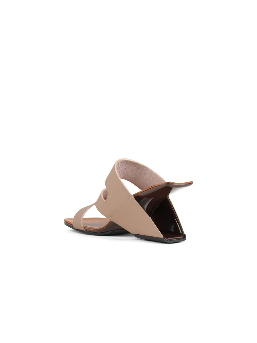 JadyRose | Beige Cross Strap Leather Heels - Image 5