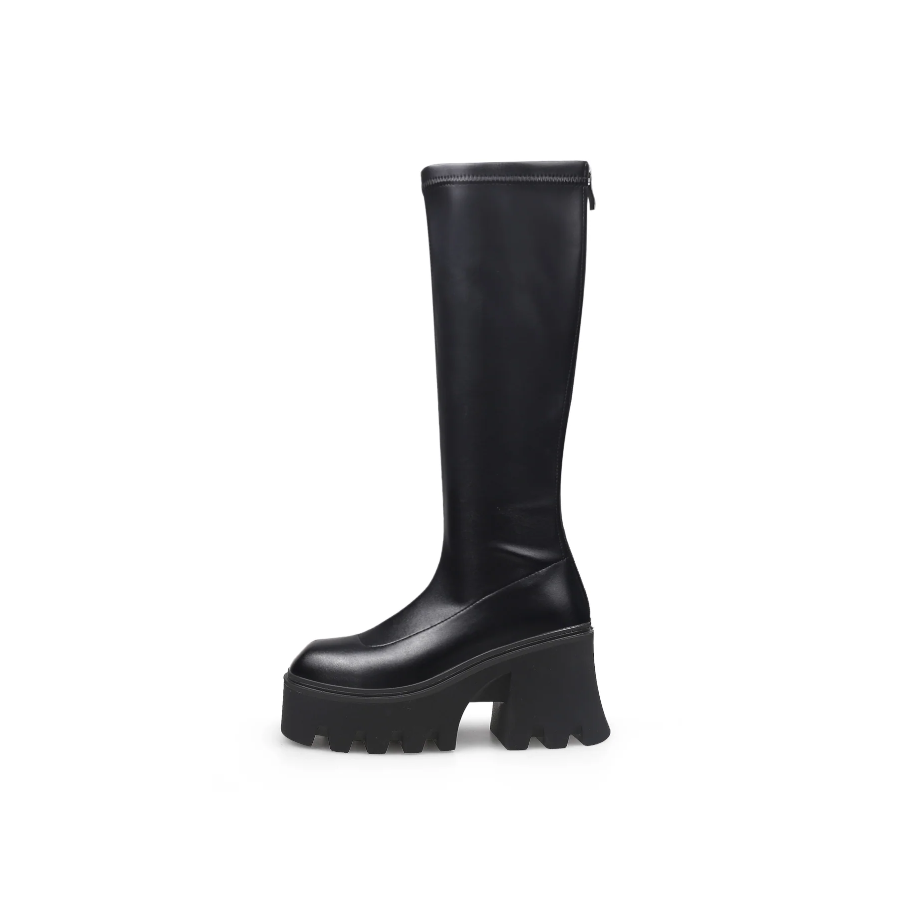 JADYROSE | BLACK CHUNKY HEEL KNEE HIGH BOOT - Image 6