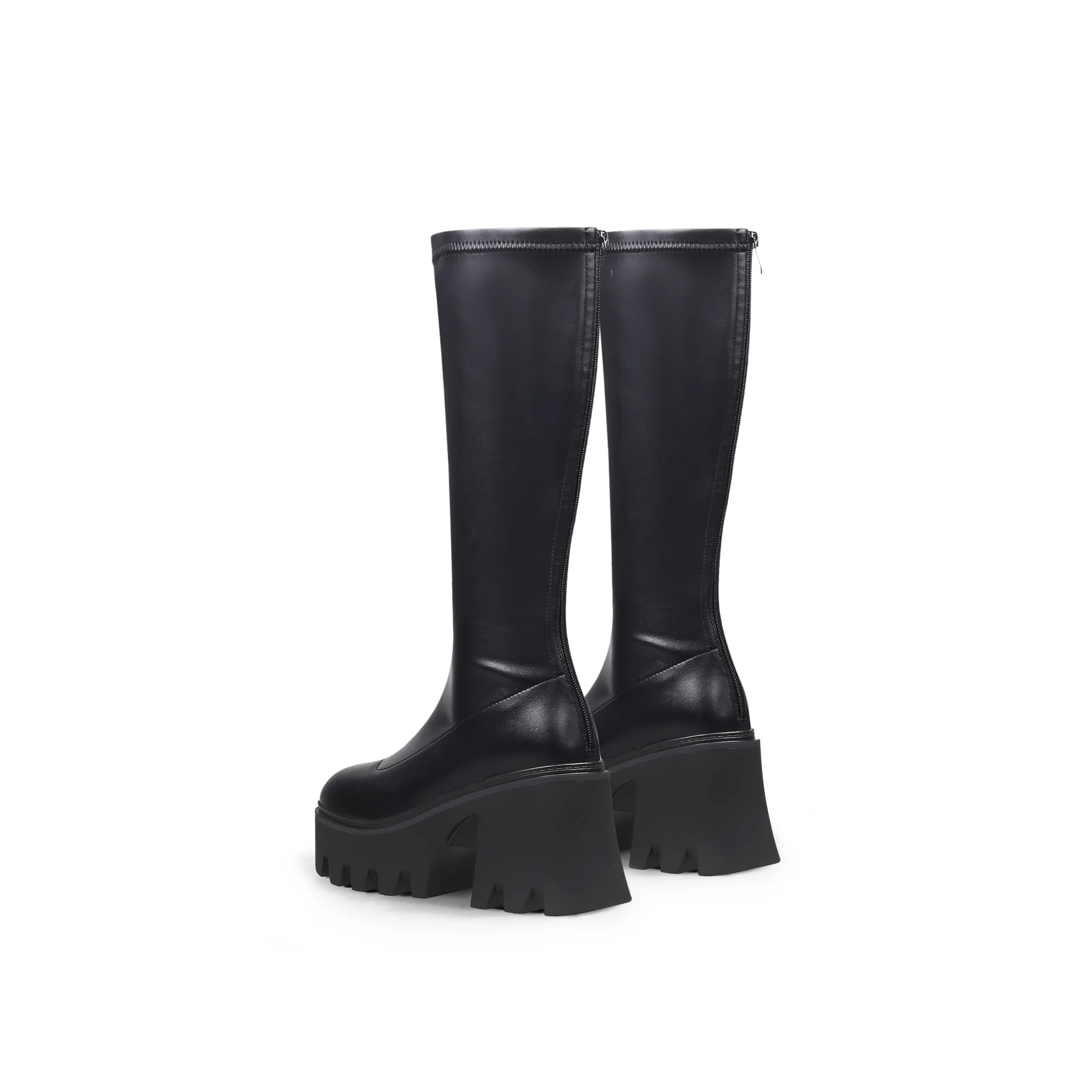JADYROSE | BLACK CHUNKY HEEL KNEE HIGH BOOT - Image 7