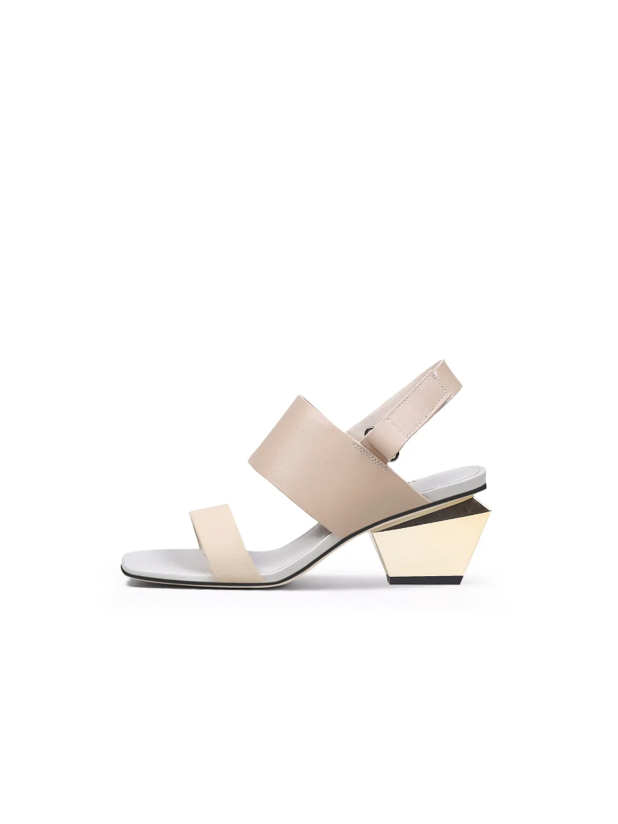 JadyRose | Casey Geometry Heels Leather Slingback - Image 3