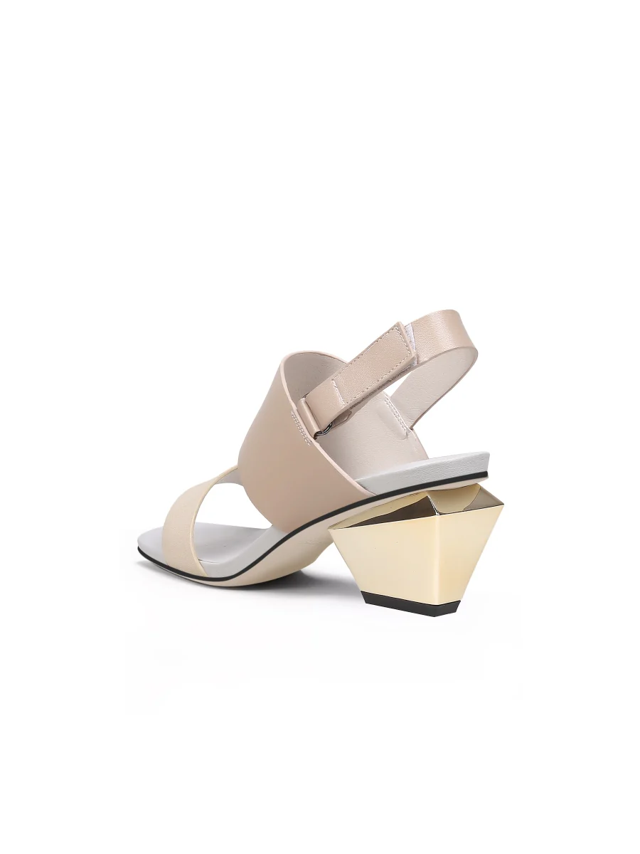 JadyRose | Casey Geometry Heels Leather Slingback - Image 4