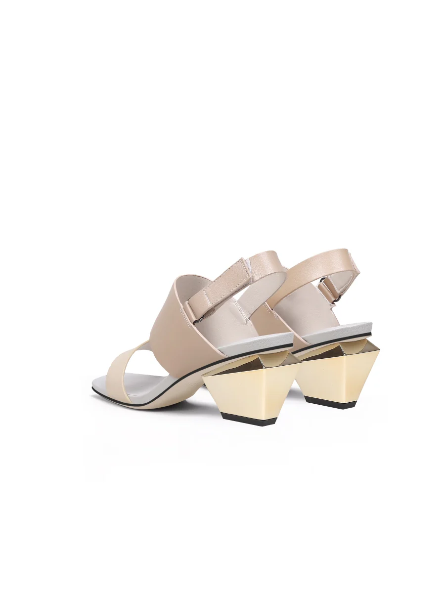 JadyRose | Casey Geometry Heels Leather Slingback - Image 5