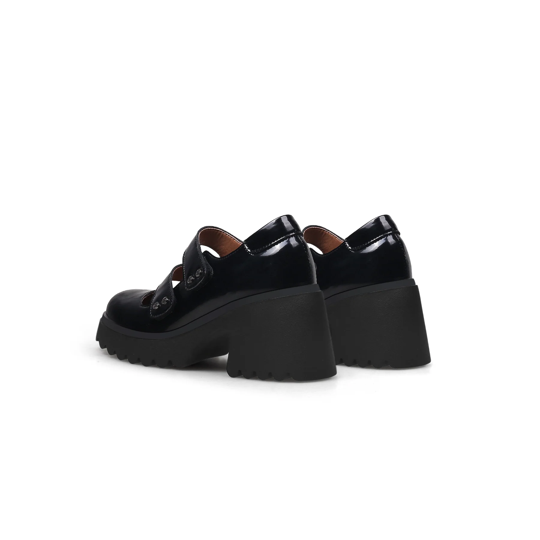 JADYROSE | DOUBLE STRAPS PLATFORM LEATHER LOAFER - Image 5