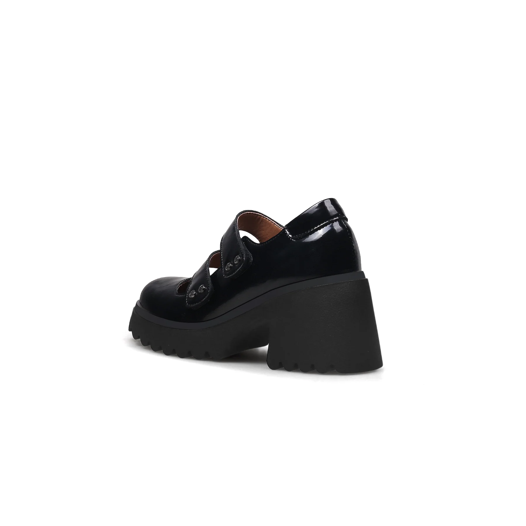 JADYROSE | DOUBLE STRAPS PLATFORM LEATHER LOAFER - Image 6