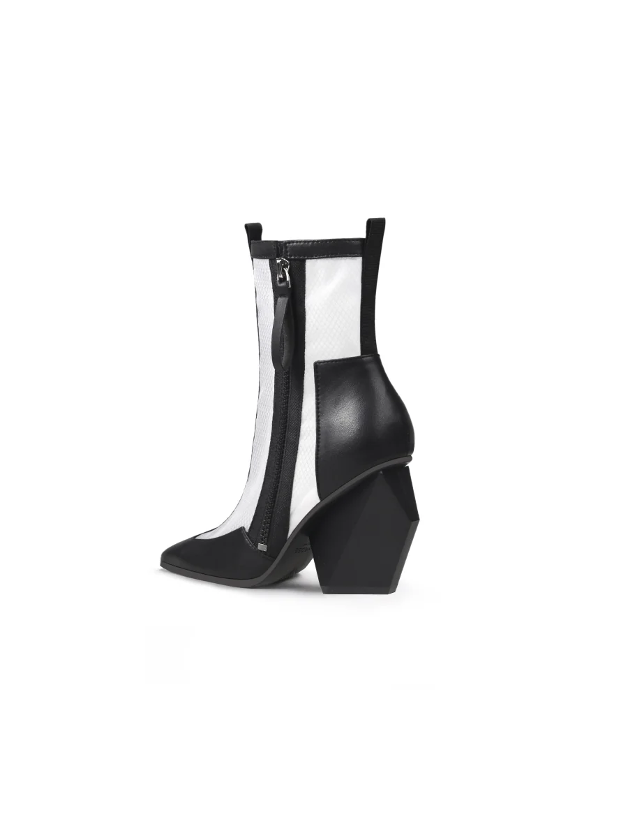 JadyRose | Geometry Block Heel Summer Boots - Black - Image 5
