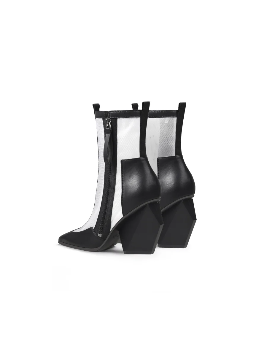 JadyRose | Geometry Block Heel Summer Boots - Black - Image 6