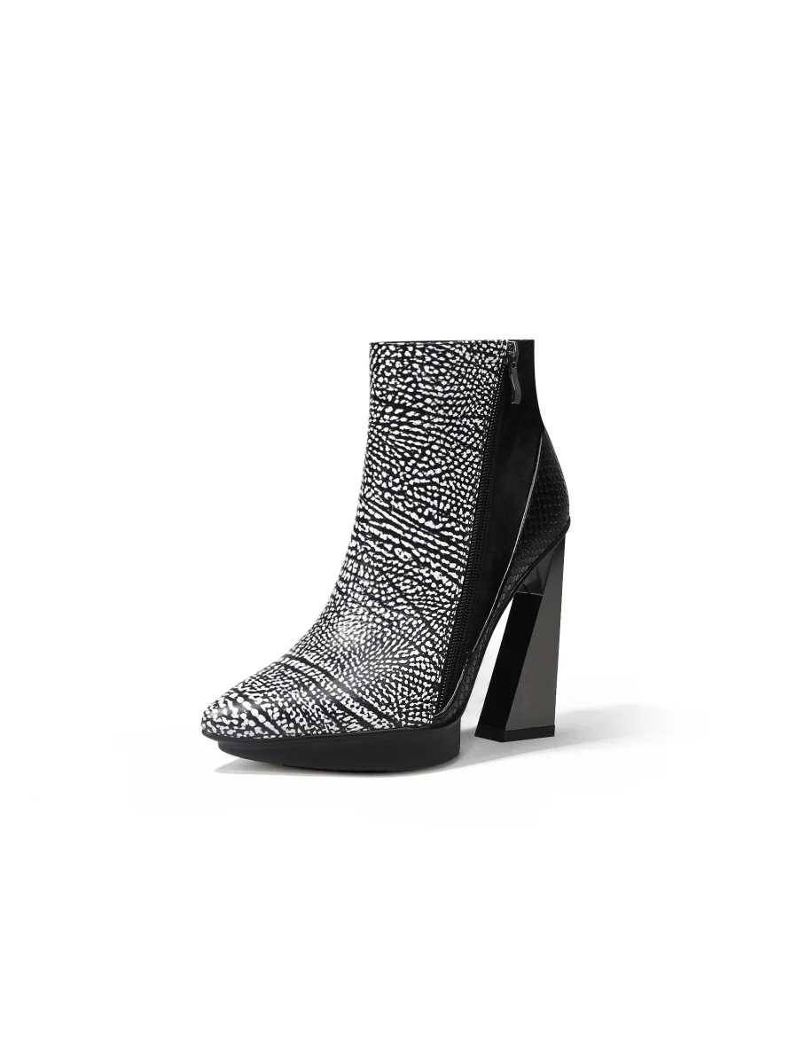 JadyRose | Sky High Genuine Leather Heel Boot - Grey - Image 3