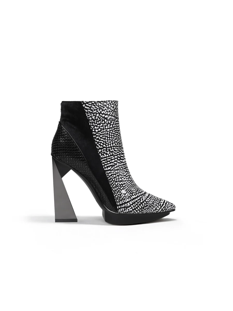 JadyRose | Sky High Genuine Leather Heel Boot - Grey - Image 4