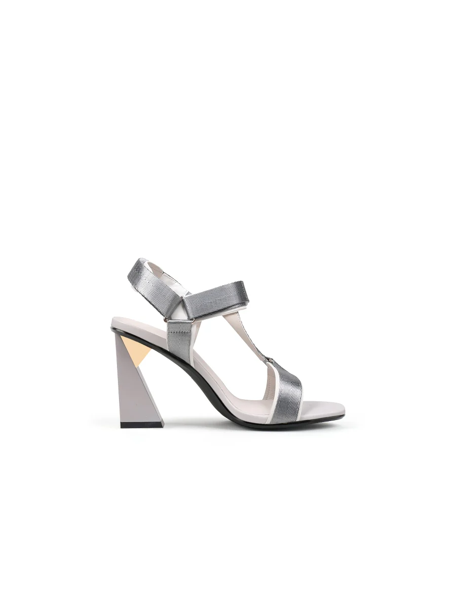 JadyRose | Matador Block Heel Silver Gladiators - Image 4