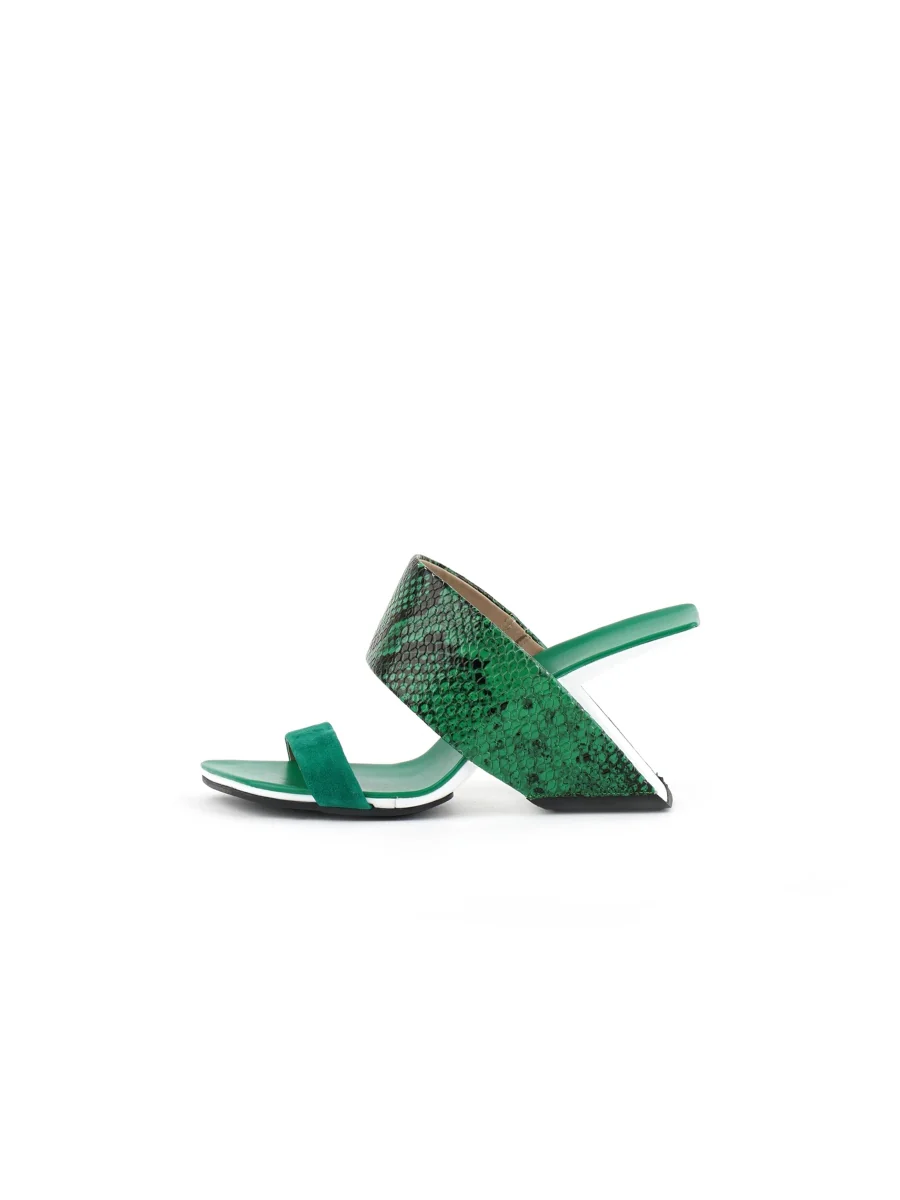 JadyRose | Open-Heel Leather Slide - Green - Image 3