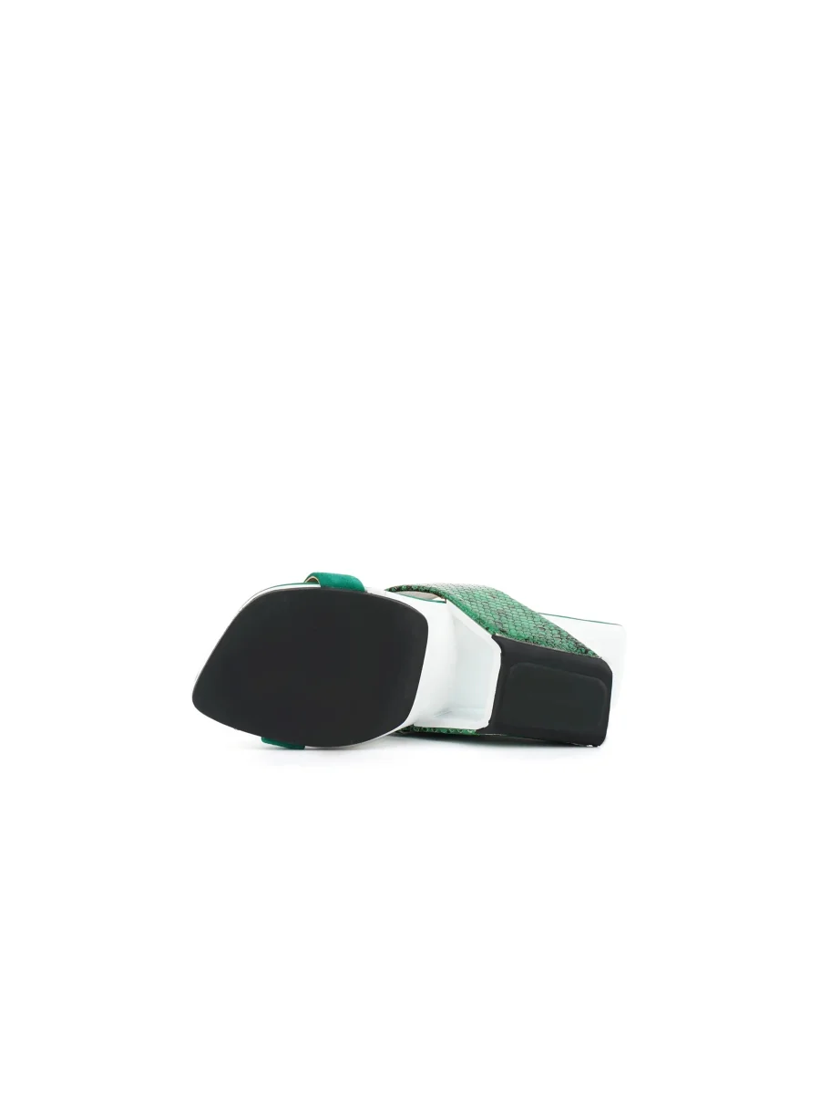 JadyRose | Open-Heel Leather Slide - Green - Image 6