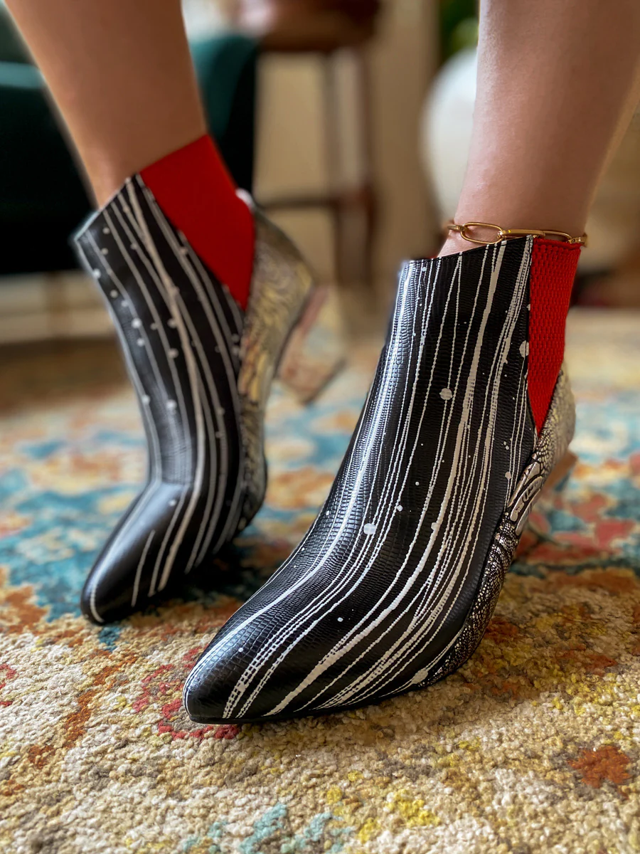 JadyRose | Structural Mirror Heel Leather Ankle Boot - Image 3