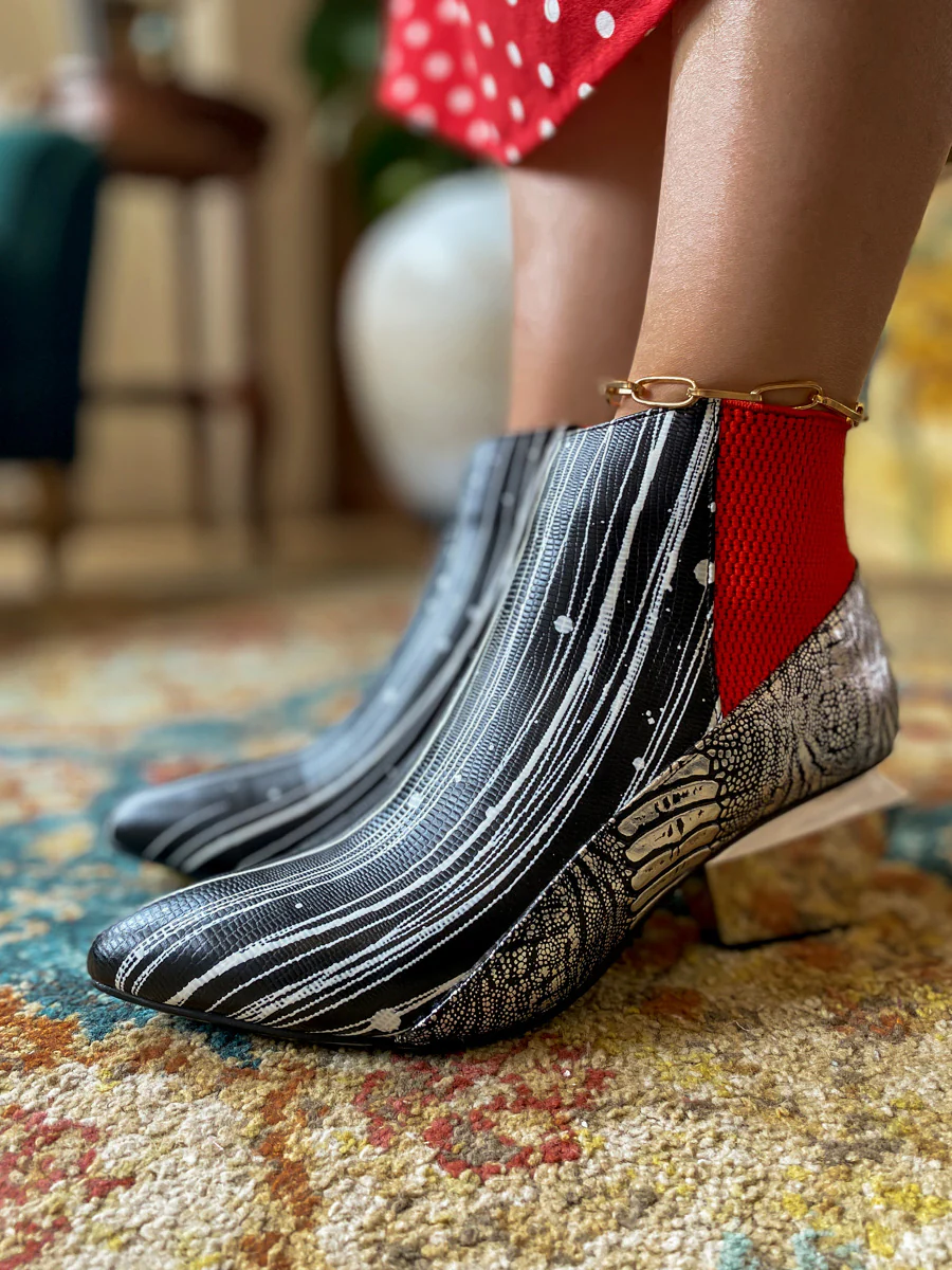 JadyRose | Structural Mirror Heel Leather Ankle Boot - Image 5