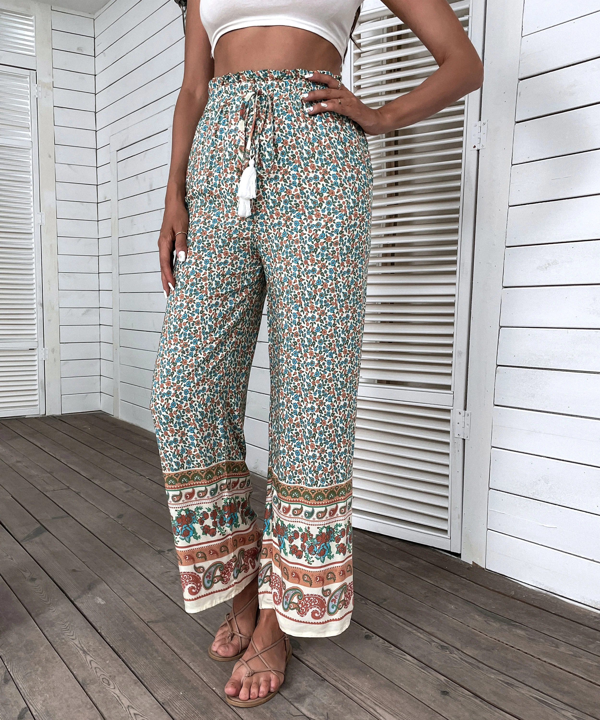 JASMINE CULOTTES PANTS - BLACK PRINT - Image 7